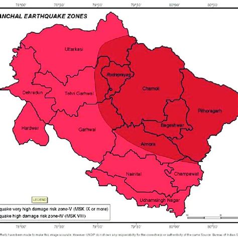 -Uttarakhand Earthquake Hazard Map [2] | Download Scientific Diagram