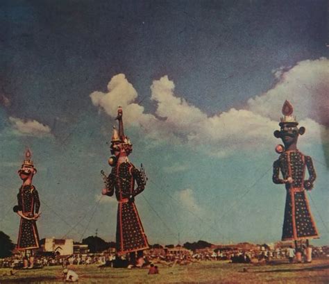 Effigies of Ravana, Brother Kumbhakarna and Son Meghnad at Ramlila ...