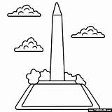 Washington Monument Coloring Page sketch template