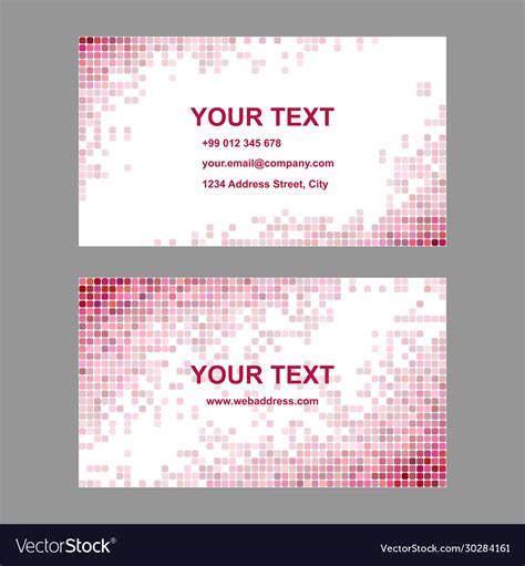 Red abstract business card template design Vector Image