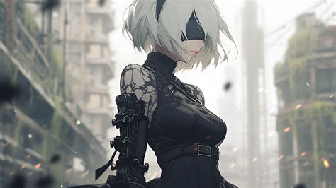 Nier: Automata 2B Desktop Wallpaper - Nier Automata Wallpaper 4K