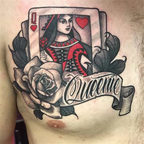 Queen Of Hearts Tattoo Drawing