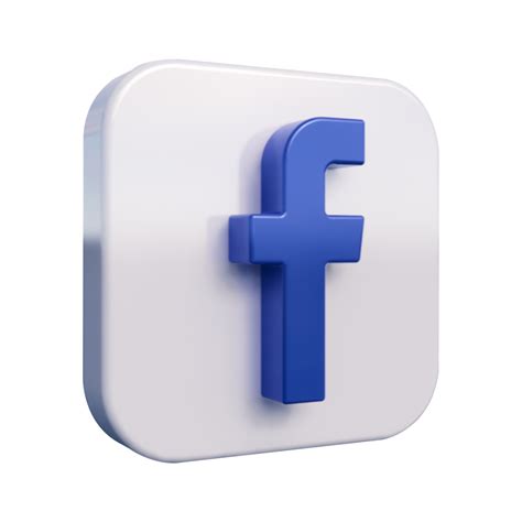 Facebook logo isolated with transparent background, cut out icon ...