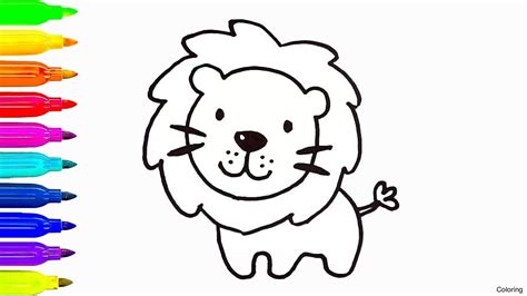 Easy Lion Drawing For Kids at GetDrawings | Free download