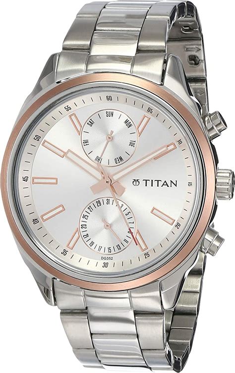 Titan Men's Analog-Quartz Watch with Brass Strap 1733KM02 : Amazon.co ...