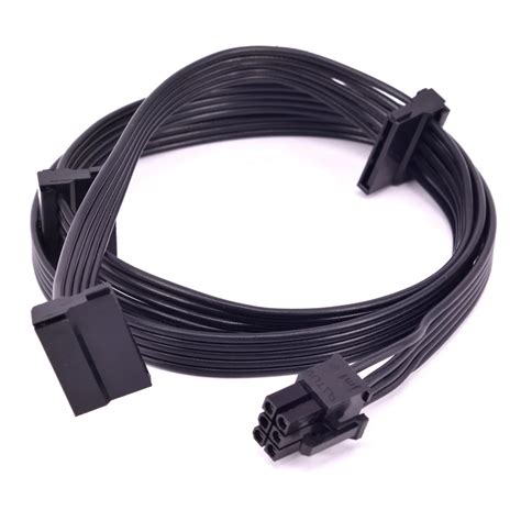 GPU PCI express 6Pin Male 1 to 3 SATA SSD Power Supply Cable for CORSAIR CX850M CX750M CX600M ...