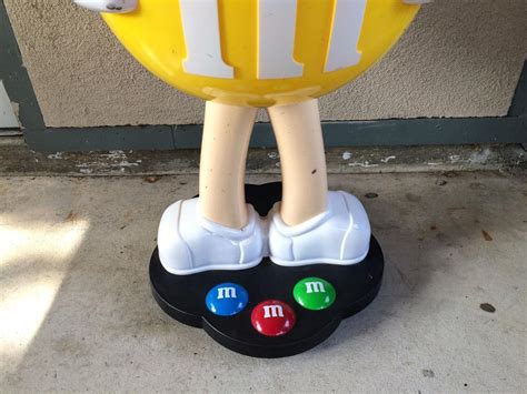 Yellow M&M Candy Character Store Display on Wheels 40" Tall RARE ...