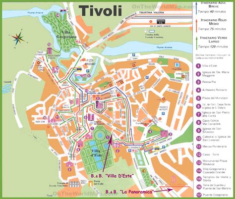 Tivoli tourist map