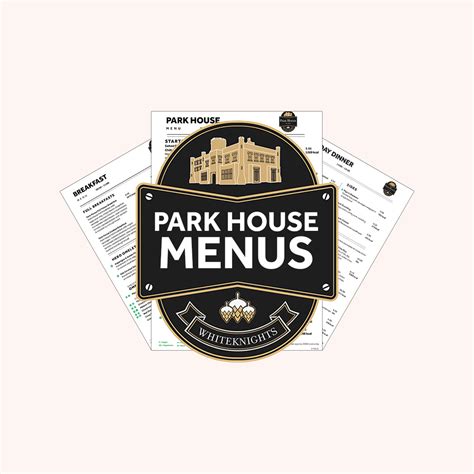 Park House Food Menus – Button – Hospitality