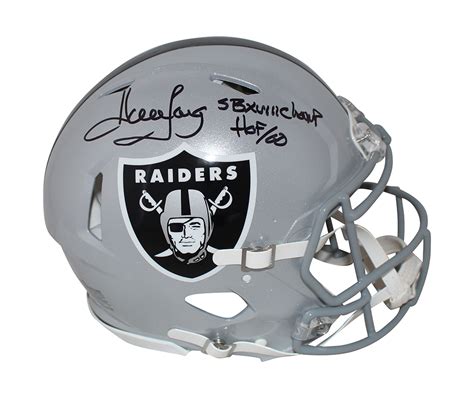 Howie Long Signed Oakland Raiders Authentic Speed Helmet 2 Insc BAS ...