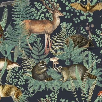 Woodland Forest Fabric, Wallpaper and Home Decor | Spoonflower