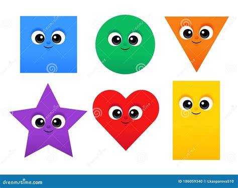 Cute shapes set stock vector. Illustration of collection - 186059340