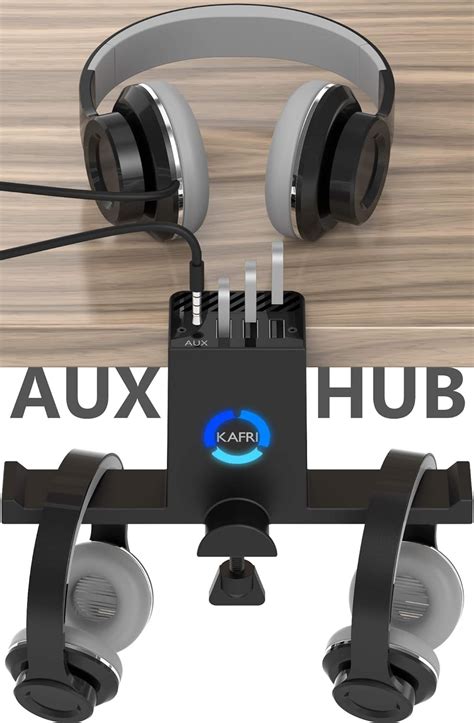 KAFRI Gaming Headphone Stand with USB Hub,RGB Clamp: Amazon.co.uk: Electronics