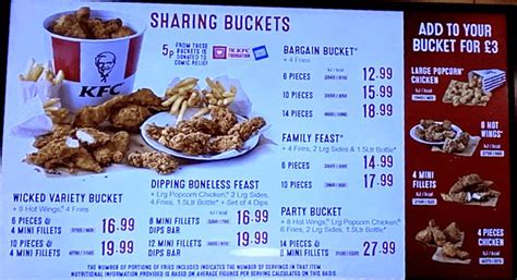 Bucket Kentucky Fried Chicken Menu Prices | Fast food menu, Chicken menu, Fast chicken recipes