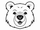 Bear Coloring Fun  Page sketch template