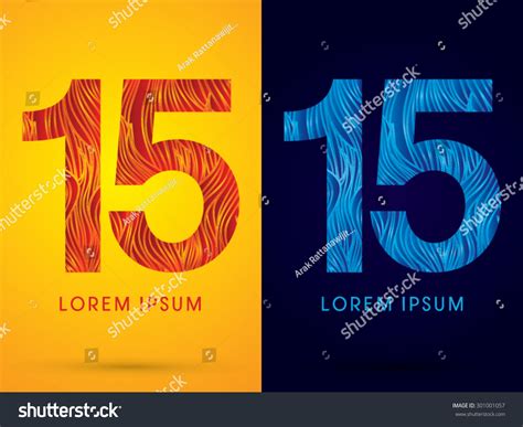 15 Font Text Designed Using Line Stock Vector (Royalty Free) 301001057 ...