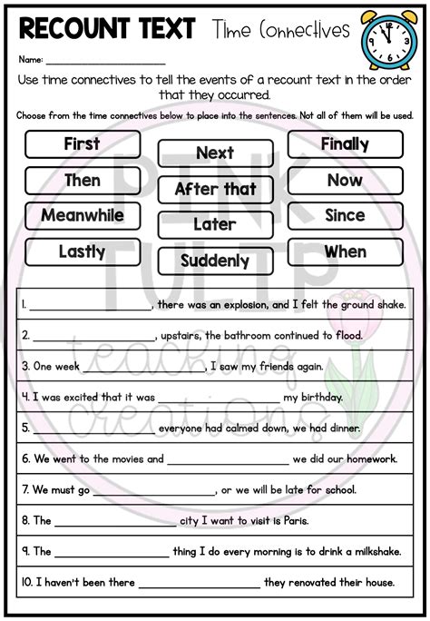 No prep printable recount writing pack includes worksheets, notes & activities to teach recount ...