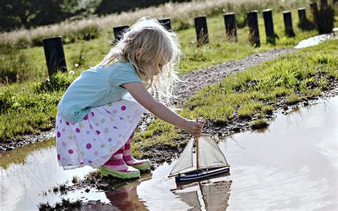 kids, Children, Childhood, Boat, Games, Lakes, Grass, Playing, Joy, Fun ...