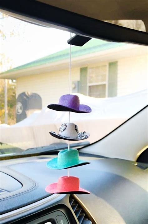 painted cowboy hats | car miror decor | jeep decor | girls day activity ...