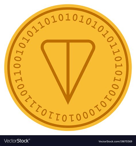 Ton currency digital coin Royalty Free Vector Image