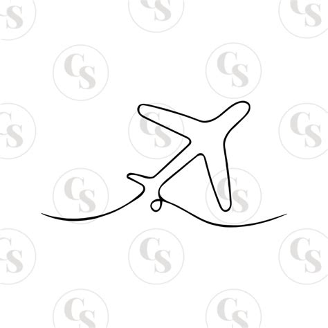 Swirly Plane Outline SVG - Etsy