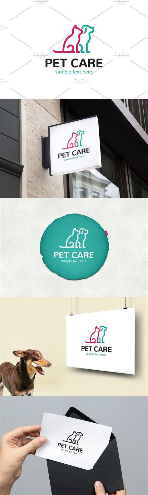 Pet Care Logo in 2024 | Pet care logo, Pet branding, Clinic design