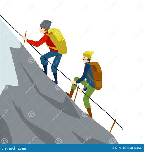 Mountain Climbing Cartoon