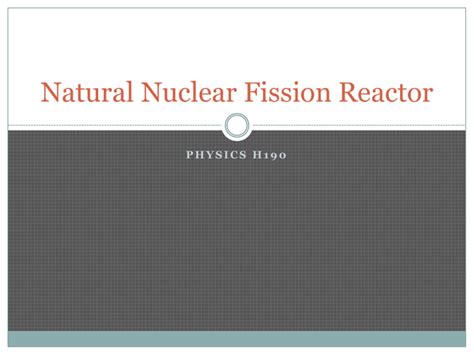 The natural nuclear reactor at Oklo