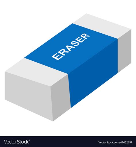 Eraser school and office supplies Royalty Free Vector Image