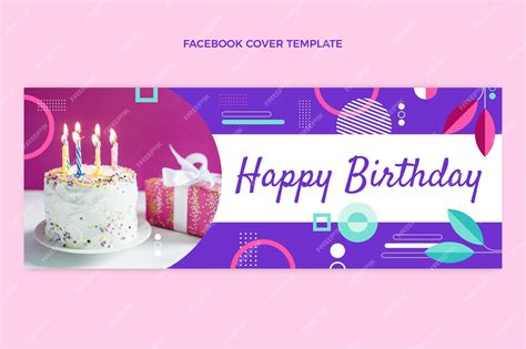 Free Vector | Flat design mosaic birthday facebook cover