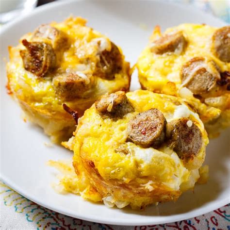 Sausage, Egg, and Cheese Hash Brown Muffins - Spicy Southern Kitchen