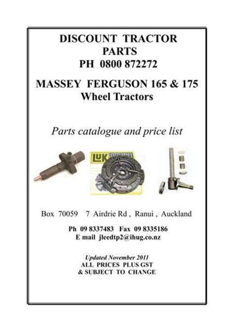 Massey Ferguson 165 Parts Diagram