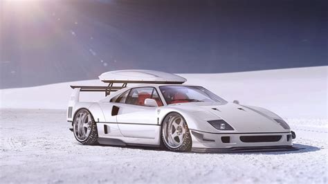 White coupe, Ferrari, Ferrari F40, Khyzyl Saleem HD wallpaper ...