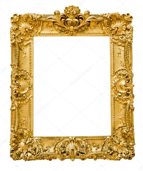 Vintage gold frame, isolated on white Stock Photo by ©valphoto 22561741