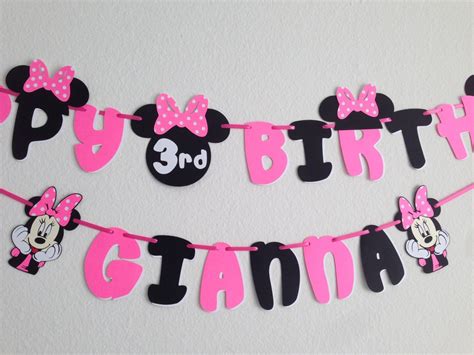 Minnie Mouse Birthday Banner with Name