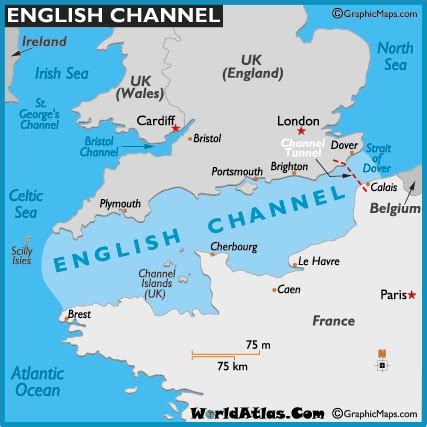 English Channel Map, English Channel Location Facts, Major Bodies of Water, England | English ...