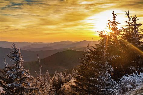 Clingmans Dome Snow Sunset Photograph by Carol Mellema - Fine Art America