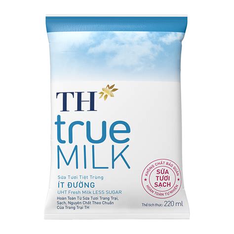 Thùng 48 hộp sữa tươi sạch ít đường TH True Milk 220ml