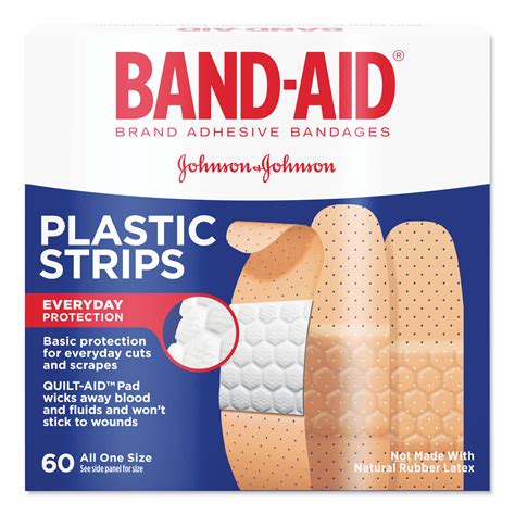 Plastic Adhesive Bandages, 3/4 x 3, 60/Box - TonerQuest