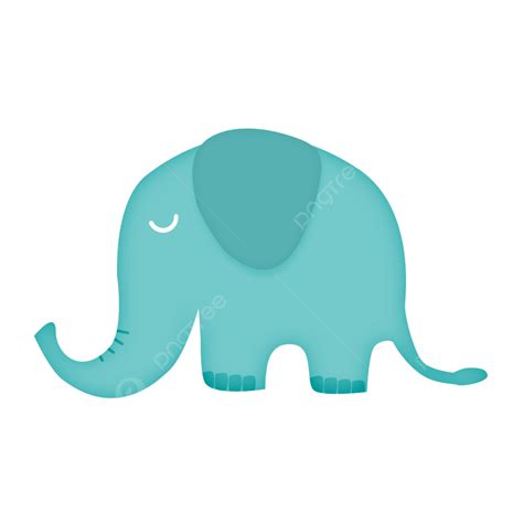 Cute Elephant PNG Transparent, Blue Cute Elephant Png Element, Cute ...