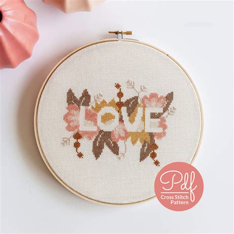 LOVE Cross Stitch Pattern - Brynn & Co.