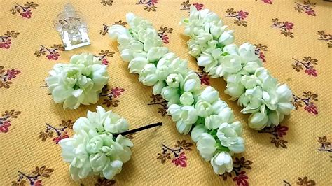 How To String Jasmine Flower Garland 3 Easy Methods - YouTube