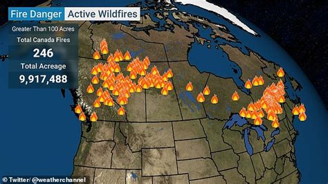 Officials warn Canadian wildfires could last all summer pushing smog over the US | Daily Mail Online