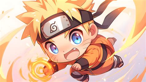 Chibi Naruto Uzumaki Flight Desktop Wallpaper - Naruto Wallpaper