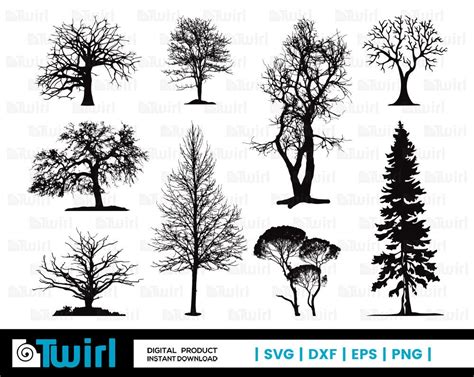 Winter Tree Silhouette Vector at Vectorified.com | Collection of Winter Tree Silhouette Vector ...