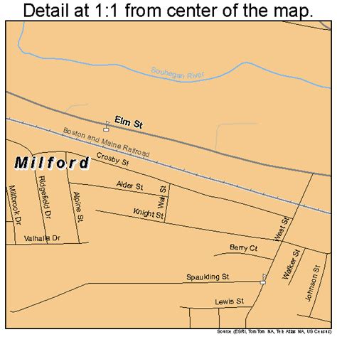 Milford New Hampshire Street Map 3347940