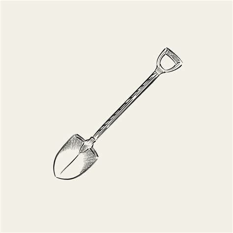 Vintage illustration of a shovel - Download Free Vectors, Clipart Graphics & Vector Art