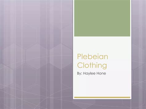 Plebeian clothing project | PPT