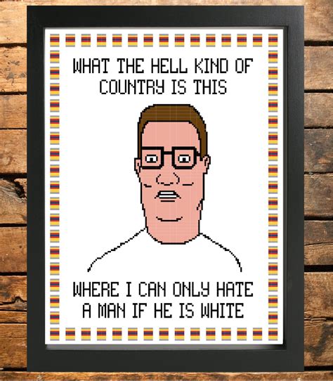 Hank Hill Hate King of the Hill Cross Stitch Pattern - Etsy