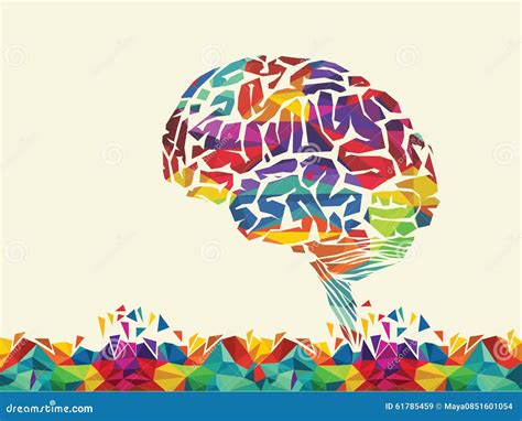 Vector Illustration of Colourful Brain Stock Vector - Illustration of conceptual, concept: 61785459